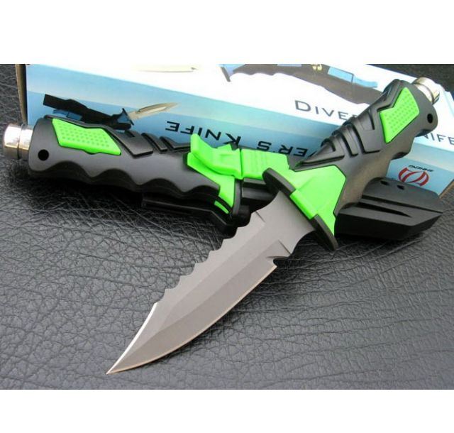 钛合金-潜水员专用刀（绿色尖头）