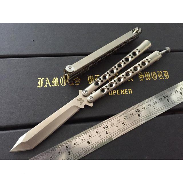 Benchmade经典钛柄蝴蝶甩刀BM47( 复刻版）